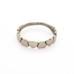 Vintage Sterling Silver Heart Ring, Full British Hallmarks