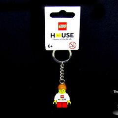 Lego House Home of the Brick Keychain female 853713 From The Lego House in Billund Exclusive Very Rare Limited Edition Minifigure Keychain New With Tags