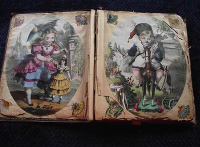 Victorian/Edwardian Album of colourful scraps - Circa 1890's/1900's