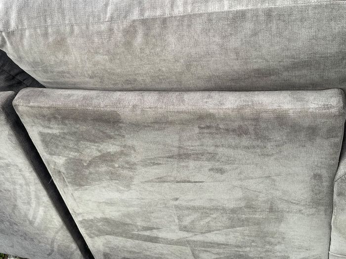 Verona Grey L shaped corner sofa + footstool