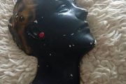 Vintage 1950s Lady chalk wall Mask