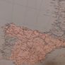 1990s Large  Framed School Wall Map Of Europe Image 10