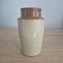 Antique Salt Glazed Stoneware Jar, English Cream Jar: Rustic Pottery Image 3