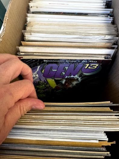 Image Long Comic Box w 275 comics for Sale