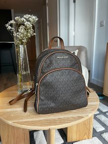 Michael Kors Backpack - Brown MK Logo - Pristine Condition