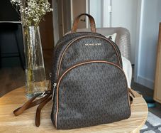 Michael Kors Backpack - Brown MK Logo - Pristine Condition