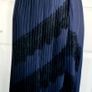 Navy Box Pleat Skirt with Black Lace from Zara size small Image 2