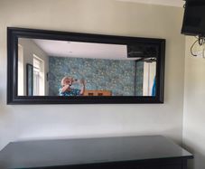 Large Ikea Mirror 73.5cm x 165cm black in colour