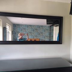 Large Ikea Mirror 73.5cm x 165cm black in colour