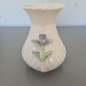 Vase Belleek Purple THISTLE