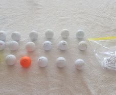 Golf balls and tees.