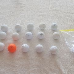 Golf balls and tees.