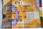Old concert ticket - Bottom