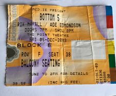 Old concert ticket - Bottom