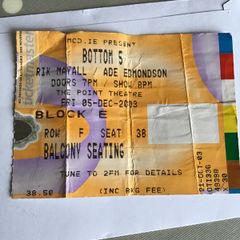 Old concert ticket - Bottom
