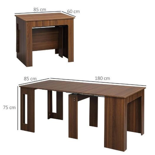 Fold-Out Extendable Dining Table