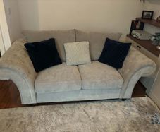 2 Seater Couch Silver Grey
