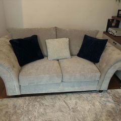 2 Seater Couch Silver Grey