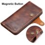 iPhone 14 Pro Max Case Genuine Leather Red Luxury Bank notes cards holder Image 3