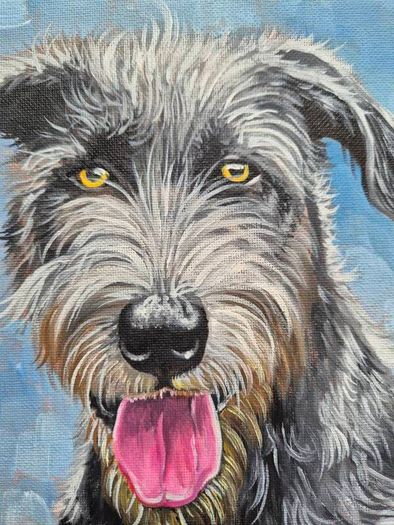 Irish Wolfhound - oil painting