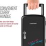 Mini Portable Eraser Personal Fridge, Cools & Heats, 4 Litre Capacity, Chills 6 12oz cans, 100% Freon-Free & Eco Friendly, Includes Plugs for Home Outlet & 12V Car Charger Image 4