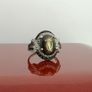 Silver Chantaburi Black Star Sapphire Cocktail Ring Image 6