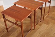 Danish Mid Century Modern Teak Nest Of Tables / B.C. Mobler, Vejle, Denmark, Vintage 1960s