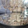 Vintage Etched Crystal Wine Glasses Set of 4 Elegant Stemware Barware Image 4