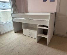 Kids Mid-Sleeper Cabin Bed with Built-In Storage FREE