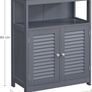 Bathroom Cabinet, Freestanding Kitchen Cabinet, Storage Shelf, with 2 Doors, Grey Image 4