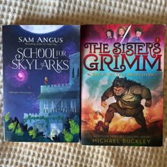 2 Children's Books . Suit 8/ 10  Plus . The Sisters Grimm & School for Skylarks.