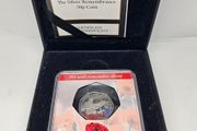 The London Mint Office Gibraltar 2023 Silver Proof 50p Coin Lest We Forget Colorised