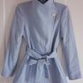 Ted Baker Sky Pale Blue Paria Short Belted Wool Wrap Coat UK8 size 1 Image 2