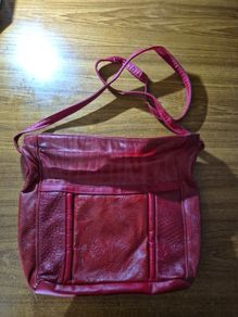 Vintage Red Leather  Handbag