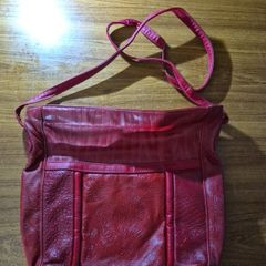 Vintage Red Leather  Handbag