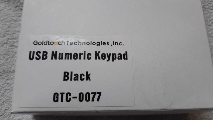 Goldtouch Numeric Keypad Black USB GTC-0077 Home Office School College