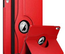 For Apple iPad 2025 11th Gen Tablet Case 360 Rotating PU Leather Cover - Red