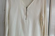 Zip front white top