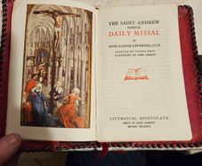 The Saint Andrew Simple Daily Missal. By Dom Gaspar Lefebvre O. S. B. 1959 Edition In Good Condition.  See Photos For Same.