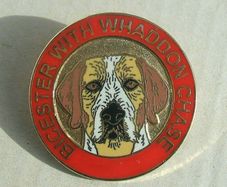 BICESTER WITH WHADDON CHASE (Buckinghamshire) - hunt meet & hounds supporter's enamel badge (c.1990's). Scarce badge.