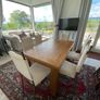 Set of 6 metal frame dining chairs with newly upholstered seats Image 3