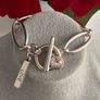 Antique Silver Plated Toggle Bracelet Image 2