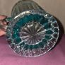 Art Deco Turquoise Aqua Pressed Glass Pitcher Image 7