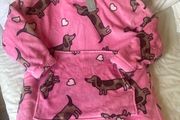 Wearable Blanket - Oversized Hoody - Daschund design - NEW