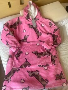 Wearable Blanket - Oversized Hoody - Daschund design - NEW