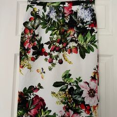 Anonyme Floral Skirt - Size 42 - Lined - Beautiful Botanical Print