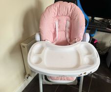Babylo Hi Lo Convertible High Chair Pink Speckle