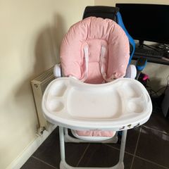 Babylo Hi Lo Convertible High Chair Pink Speckle