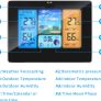 Weather Stations Wireless Indoor Outdoor with Alert and Temperature/Humidity/Barometric/Forecast/Moon Phase/Alarm Clock, LCD Digital Weather Station with Outdoor Sensor for Home Office (Black) Image 6