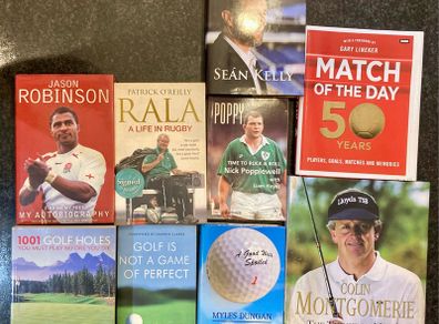 Sports books library - golf, rugby, GAA & Soccer